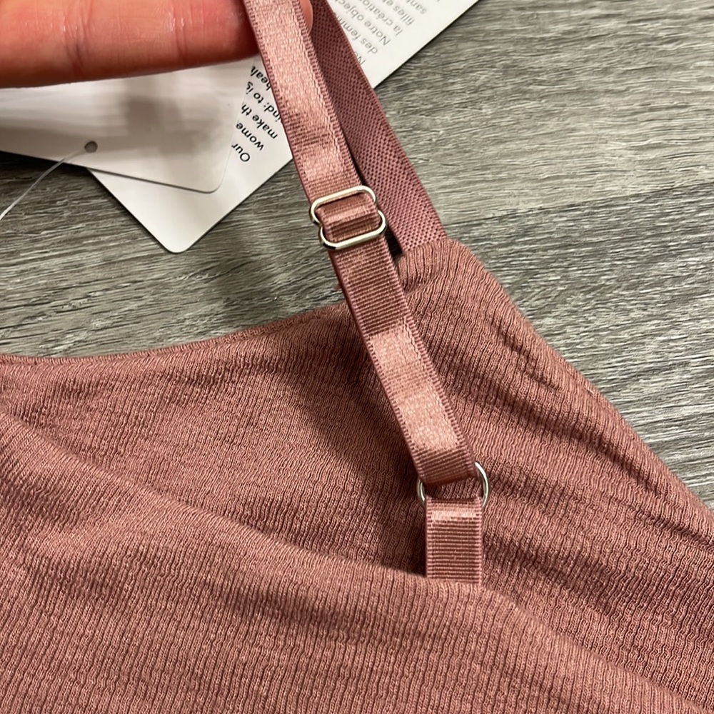 NWT mauve Athleta Well Rested Rib Sleep Bra - Picture 5 of 5